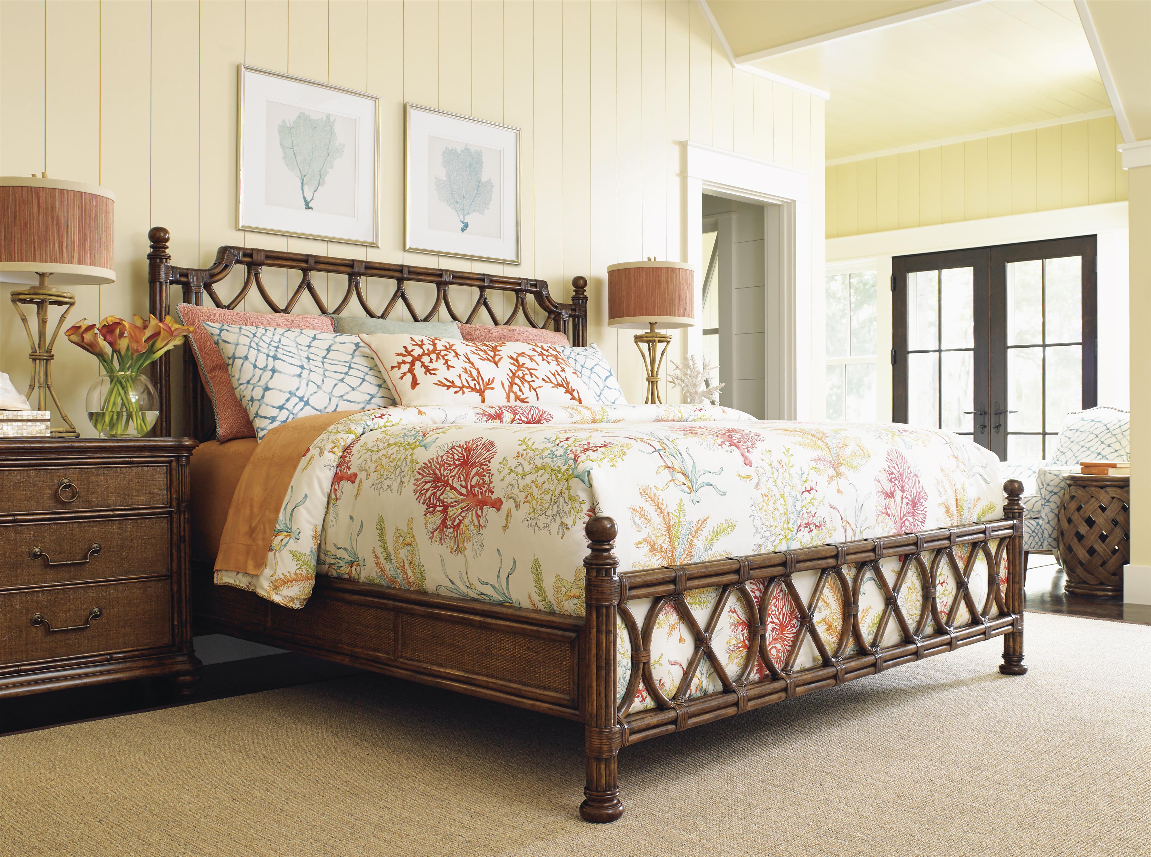 Tommy Bahama Home Bali Hai 593 133HB Queen Island Breeze Rattan